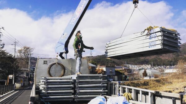 長野県岡谷市の現場作業